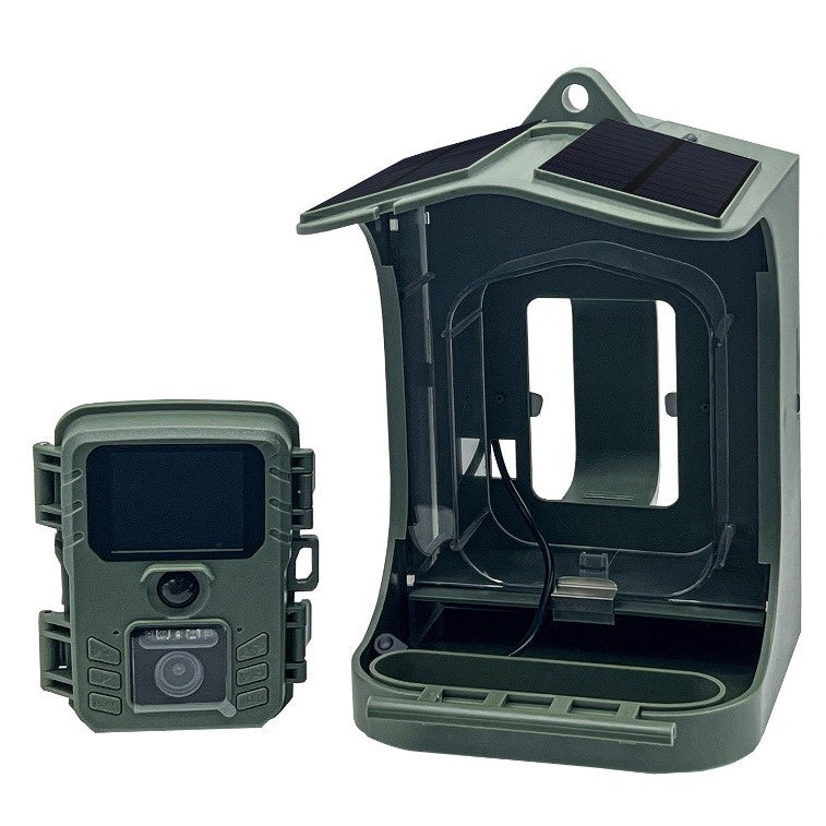 Vogelhaus mit Infrarotkamera & Solarpanel