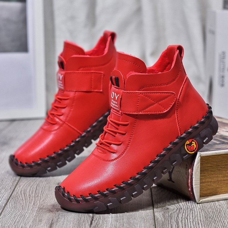 Bequeme Baumwoll-Boots mit Klettverschluss