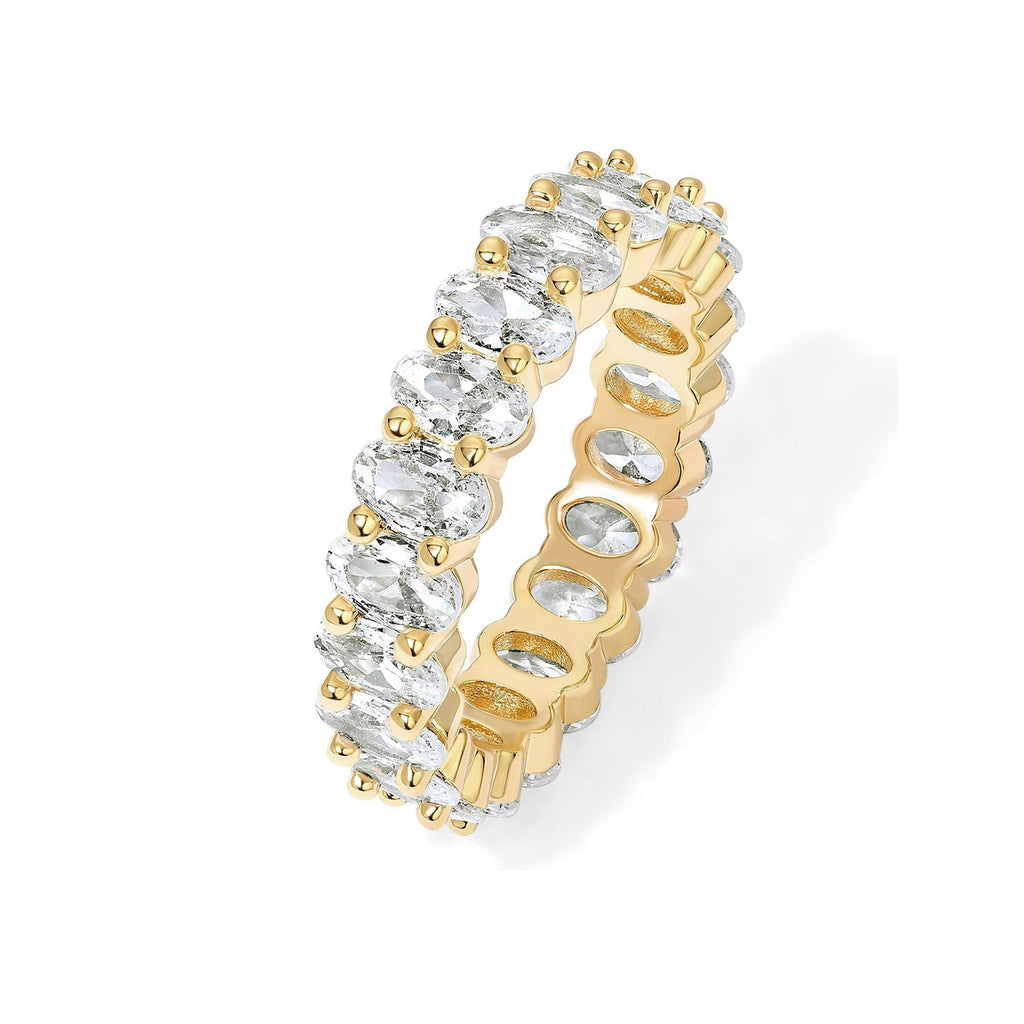 Eleganter Oval-Zirkon-Ring