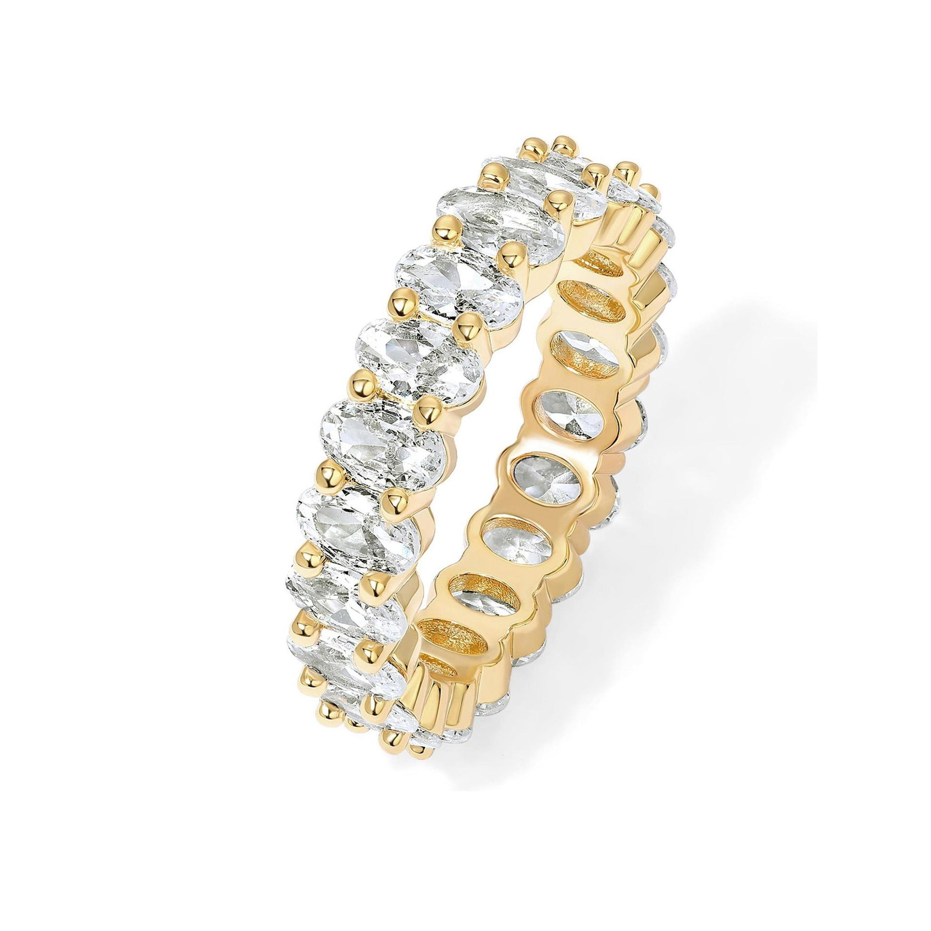 Eleganter Oval-Zirkon-Ring