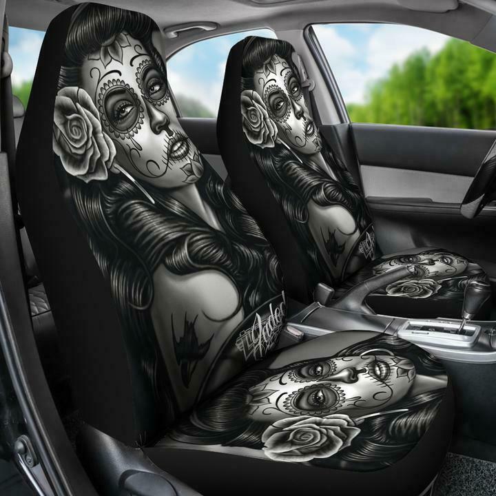 Sitzbezug mit Tattoo-Frau Motiv für 2 Sitze – Bild 5 | LuxeStyle