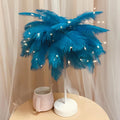 Feather-Lampe mit 80 goldenen Federn | LuxeStyle
