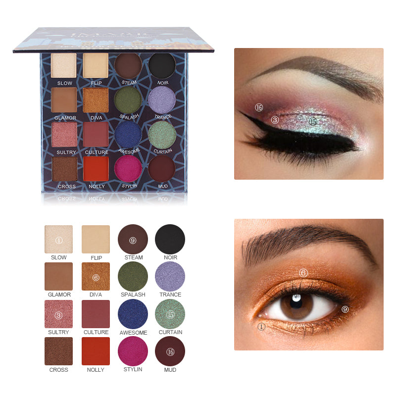 Lidschatten-Palette: 16 matte & schimmernde Farben | LuxeStyle