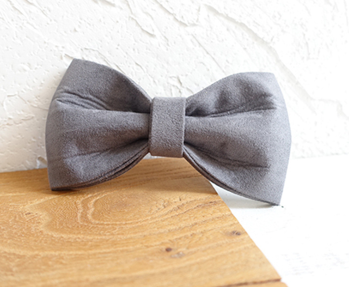 Hundegeschirr mit Fliege, grau – Bild 2 | LuxeStyle