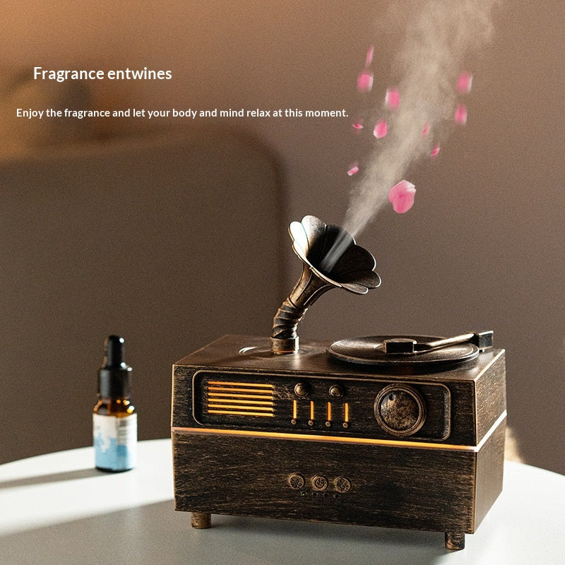 Retro Plattenspieler Aroma Diffuser & Bluetooth Speaker