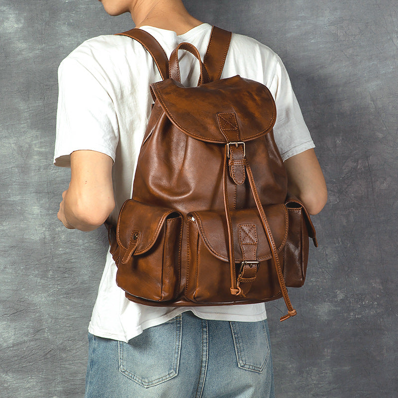Echtes Leder Retro Rucksack | LuxeStyle