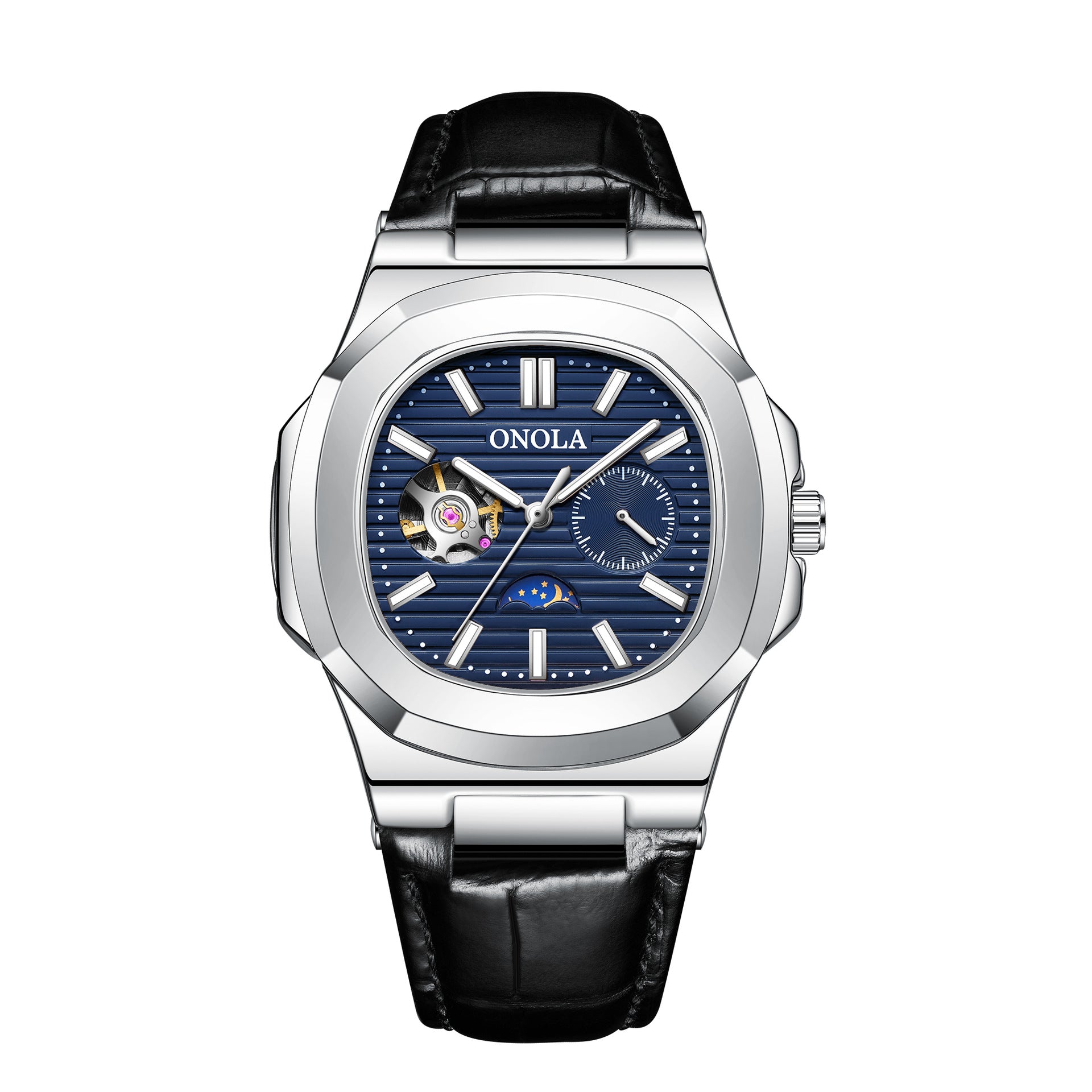 Mechanische Armbanduhr mit Mondphase – Ansicht 4