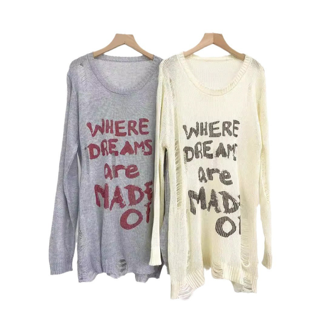 Locker sitzender Pullover mit Rundhals & Lochdetails – Bild 6 | LuxeStyle