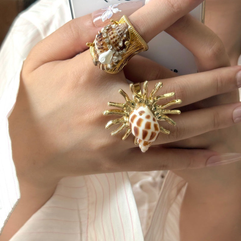 Boho Seestil Metallring Elektroplattierung