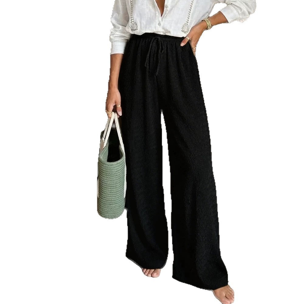 Corduroy Loose-Fit Hose mit elastischem Bund