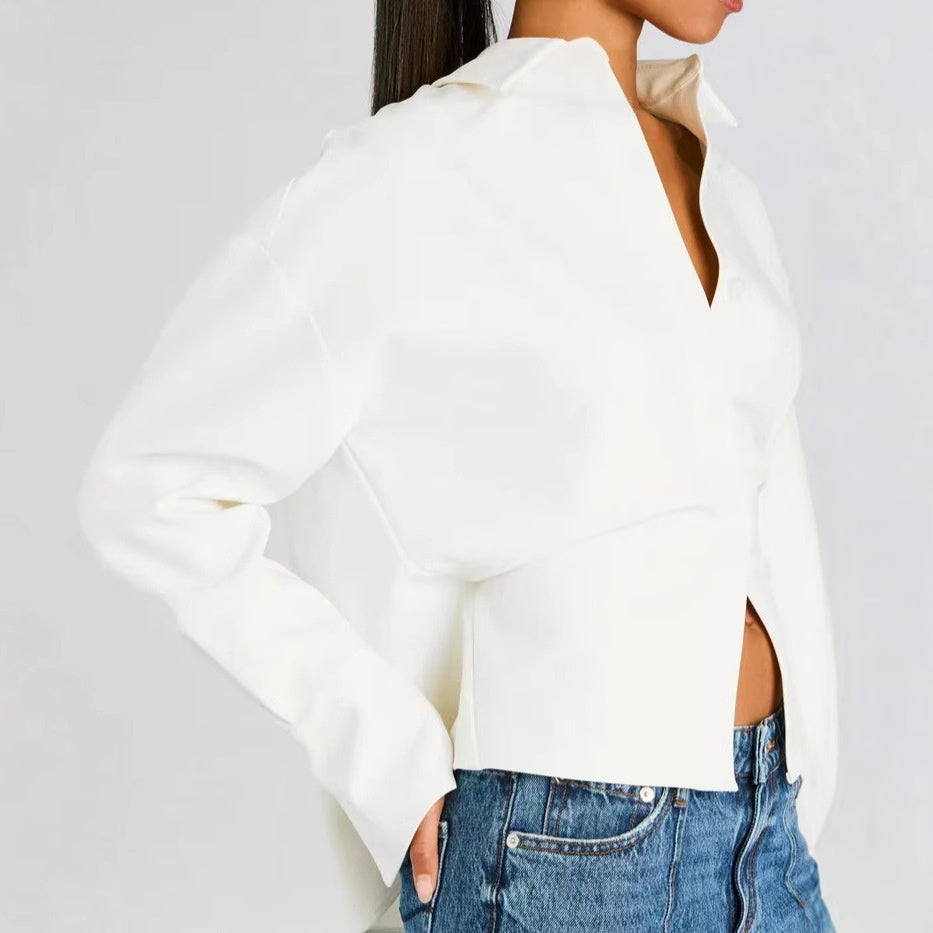 Elegante Bluse mit Fledermausärmeln – Bild 4 | LuxeStyle