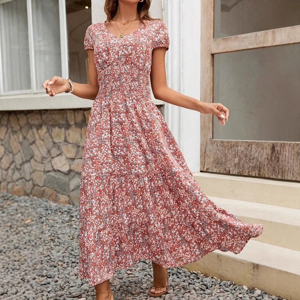 Elegant Kurzarm Damenkleid