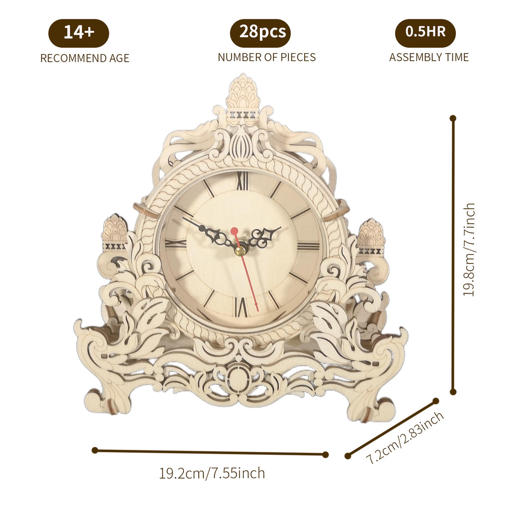 3D Holzpuzzle-Uhr Bausatz