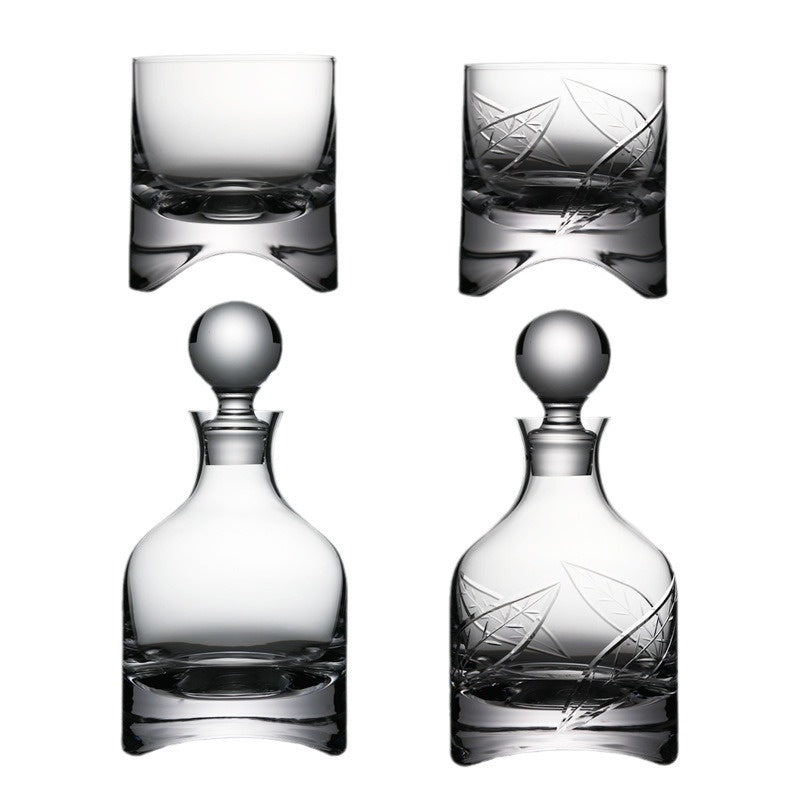 Whiskey-Set aus Kristallglas