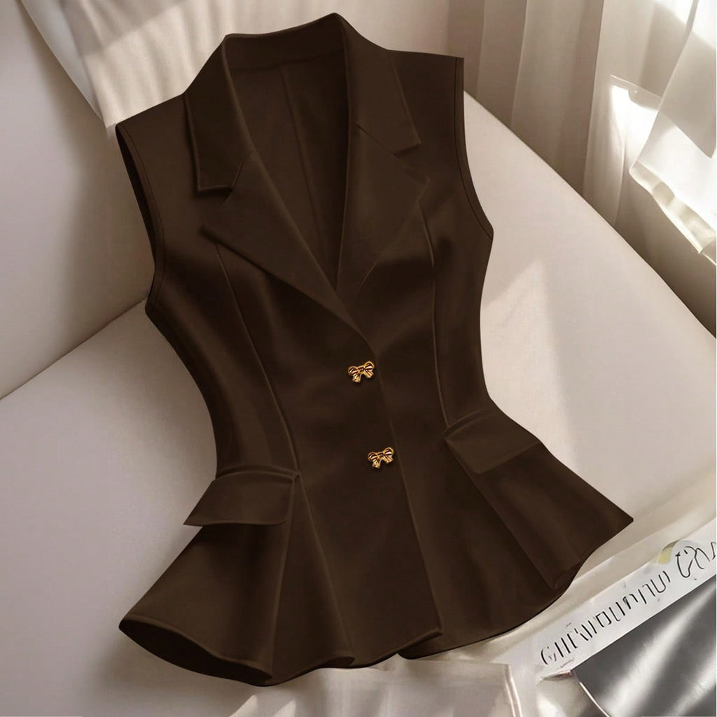 Elegante Weste mit Rüschensaum