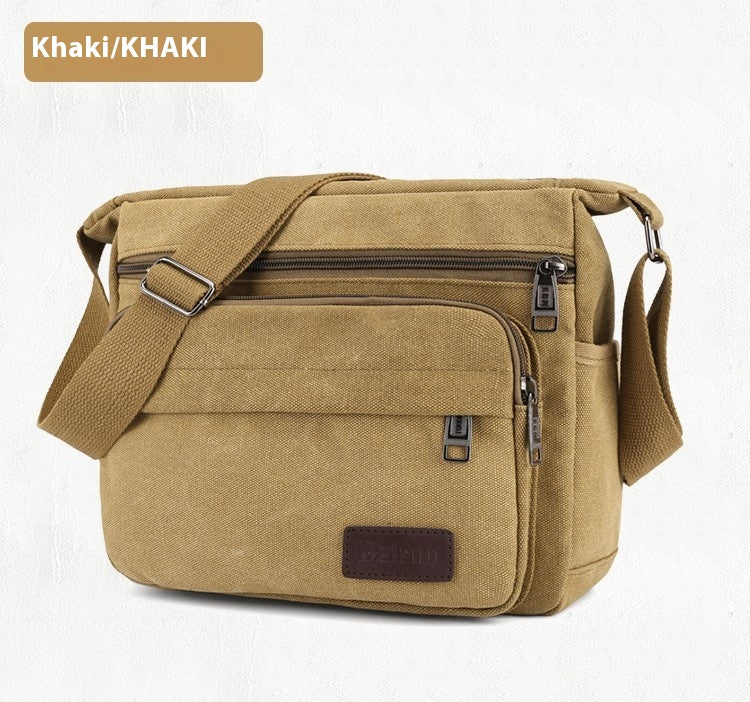 Retro Schultertasche aus Canvas für Herren | LuxeStyle