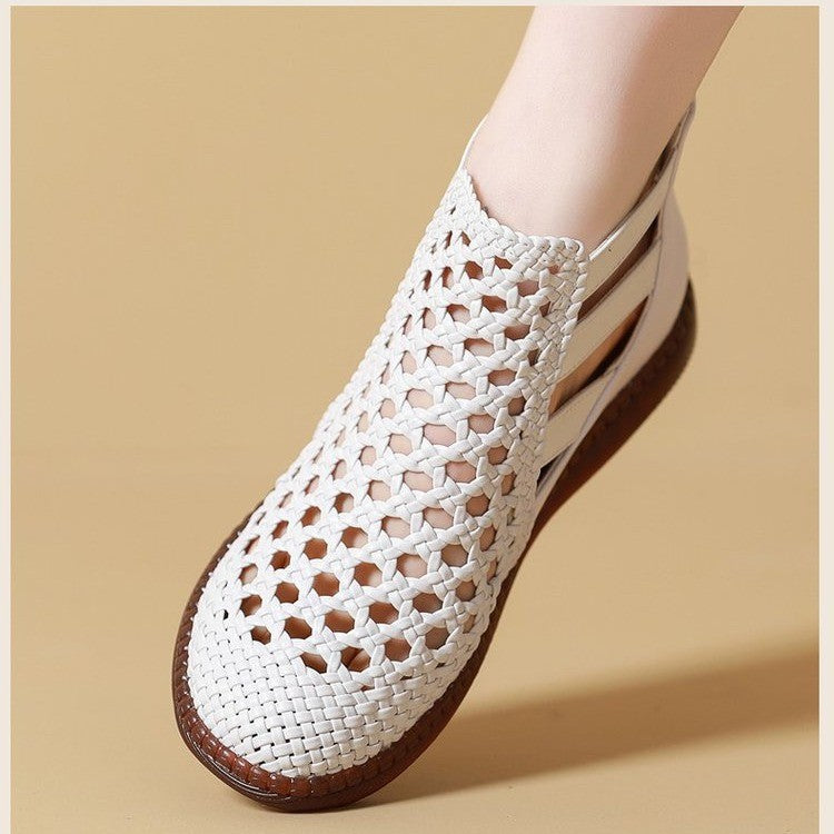 Römer-Sandalen mit Cutouts und hohem Schaft – Bild 3 | LuxeStyle