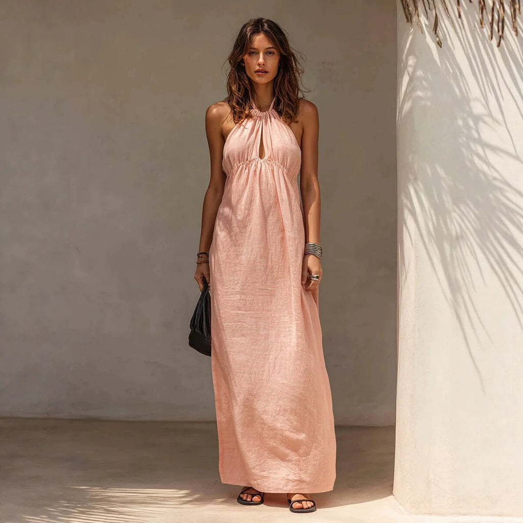 Langes Neckholder-Kleid – Bild 8 | LuxeStyle