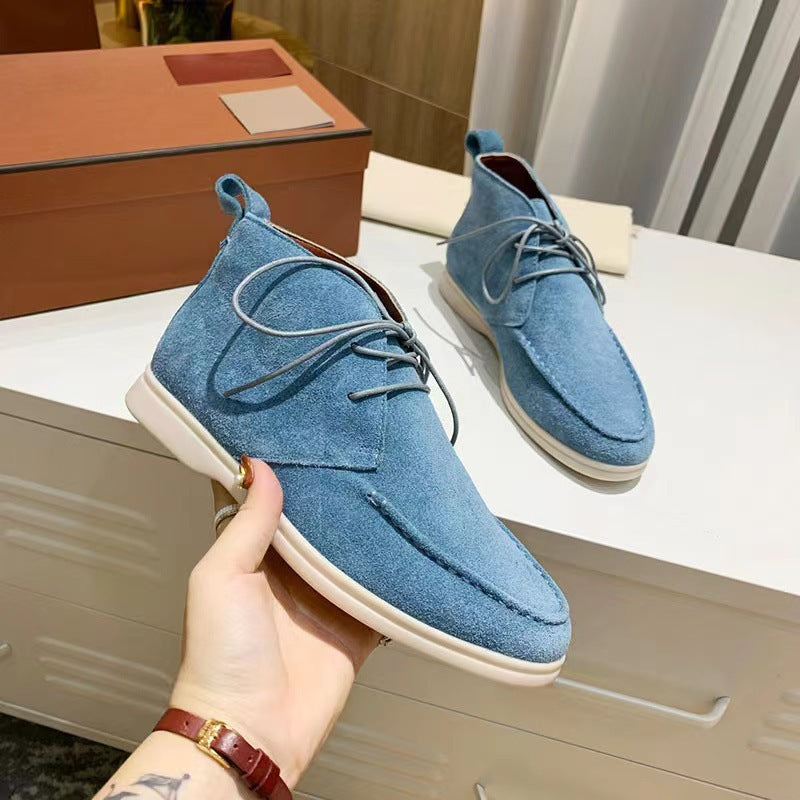 Herren Mid-Top Schnürstiefeletten Mattleder