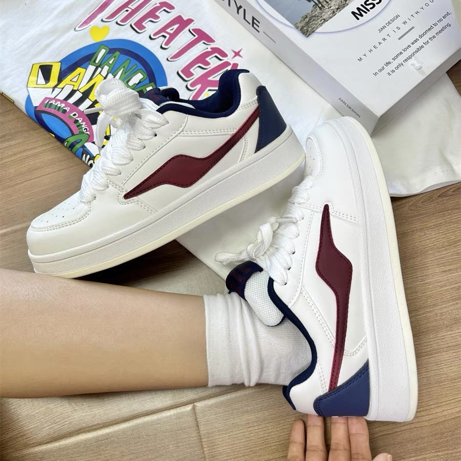 Dopamine Color Matching Preppy Style Damen Board Schuhe