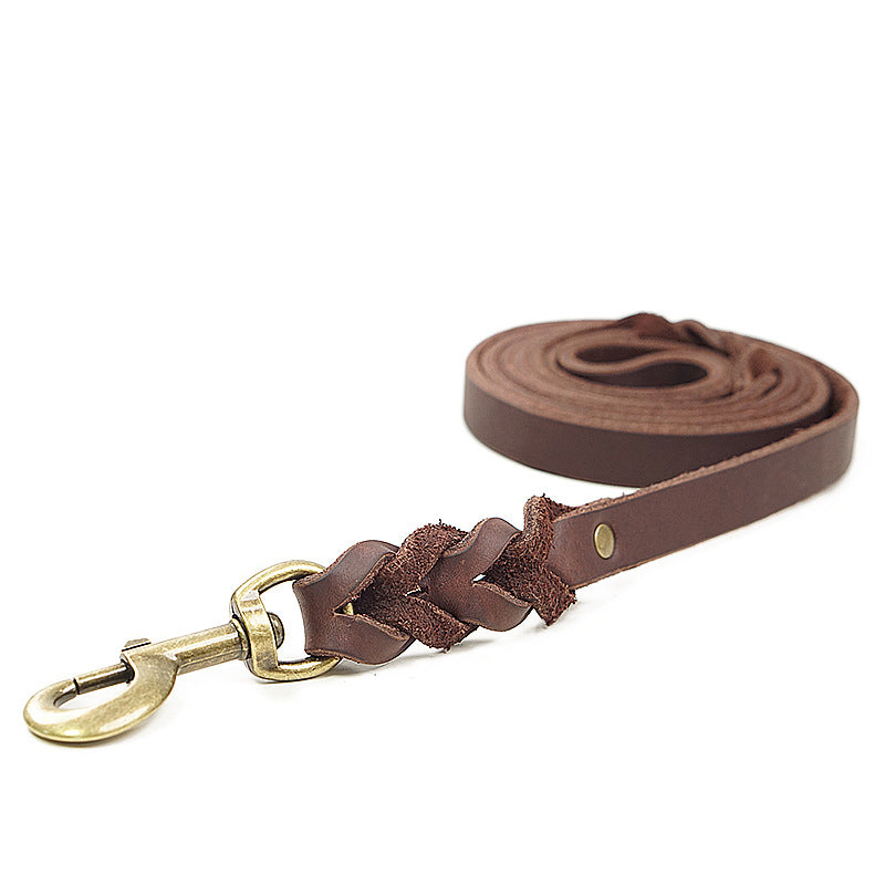 Leder-Hundeleine mit Anti-Zug-Design