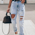 Elegante hellblaue Slim-Fit Jeans für Damen