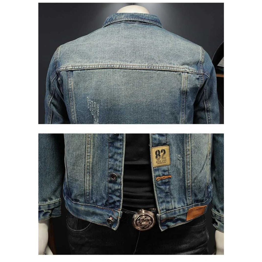 Taillierte Jeansjacke für Herren – Y098S – Ansicht 3