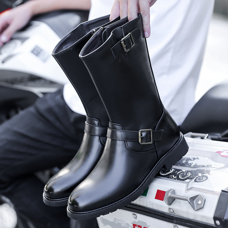Herren Motorradstiefel mit Seitenreissverschluss