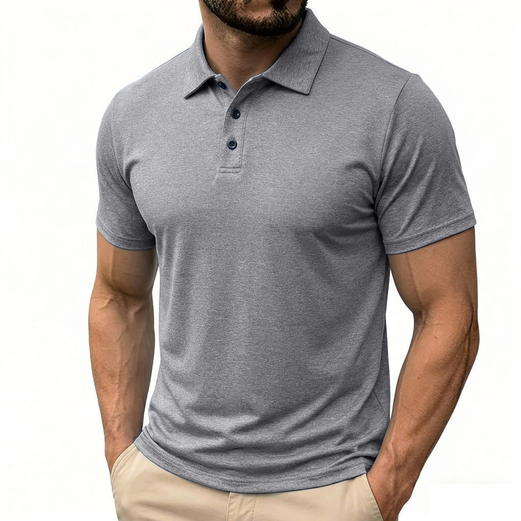 Einheitsfarbenes Kurzarm-Shirt für Herren
