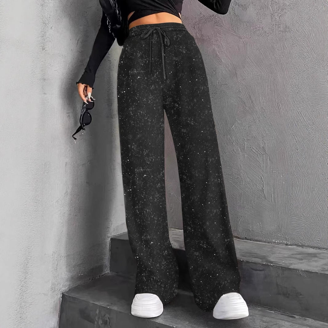 Glitzernde Studded Hose mit Strass-Applikationen
