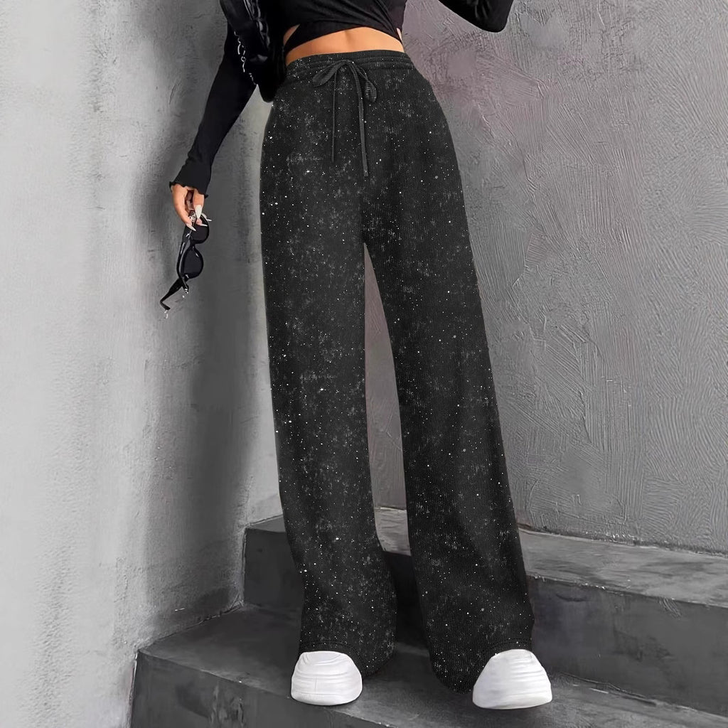 Glänzende, bestickte Hosen mit Strass