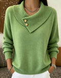 Kuscheliger Strickpullover mit Reverskragen