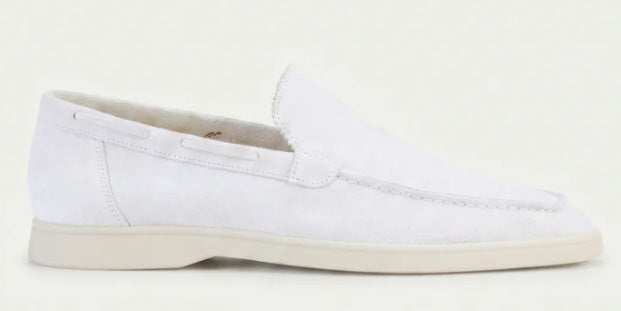 One-Pedal Driving Flat Shoes aus Veloursleder