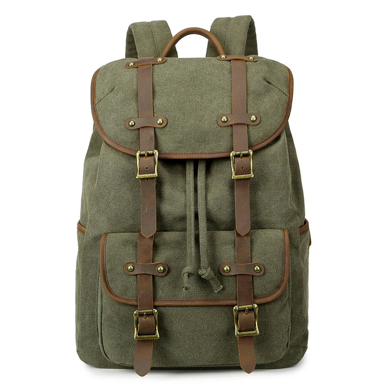 Canvas Rucksack Oil Wax Outdoor Travel – Bild 7 | LuxeStyle