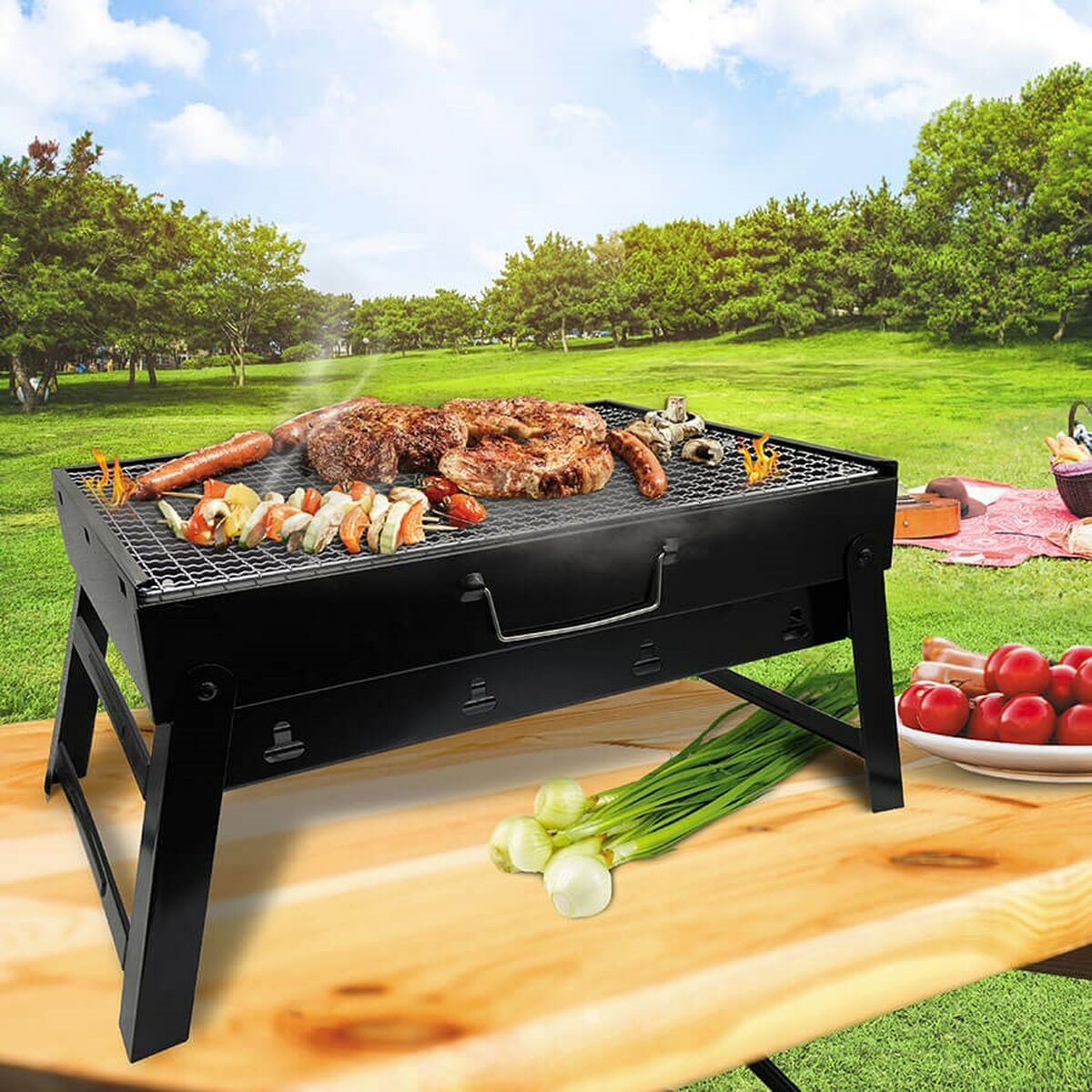 Klapp-Holzkohlegrill «Picknick» · tragbar