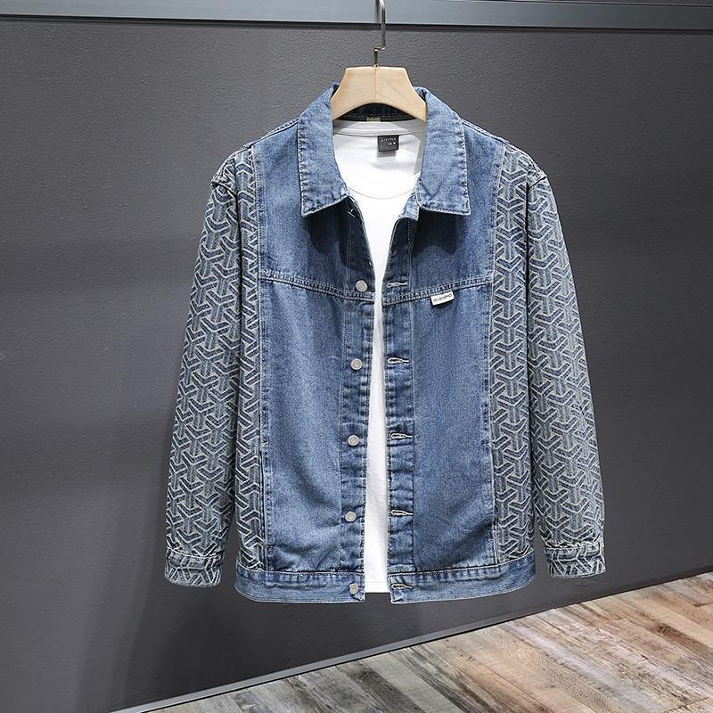 Patchwork Denim Jacke für Herren – Ansicht 4