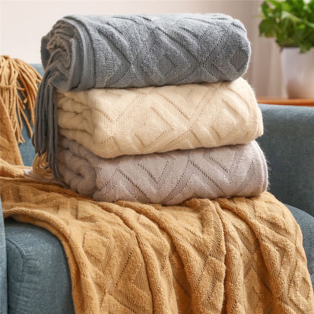 Strickdecke für Büro und Zuhause