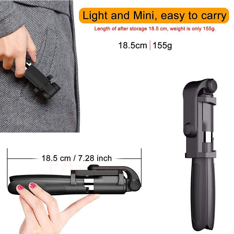 Selfie Stick Stativ mit Bluetooth Fernbedienung