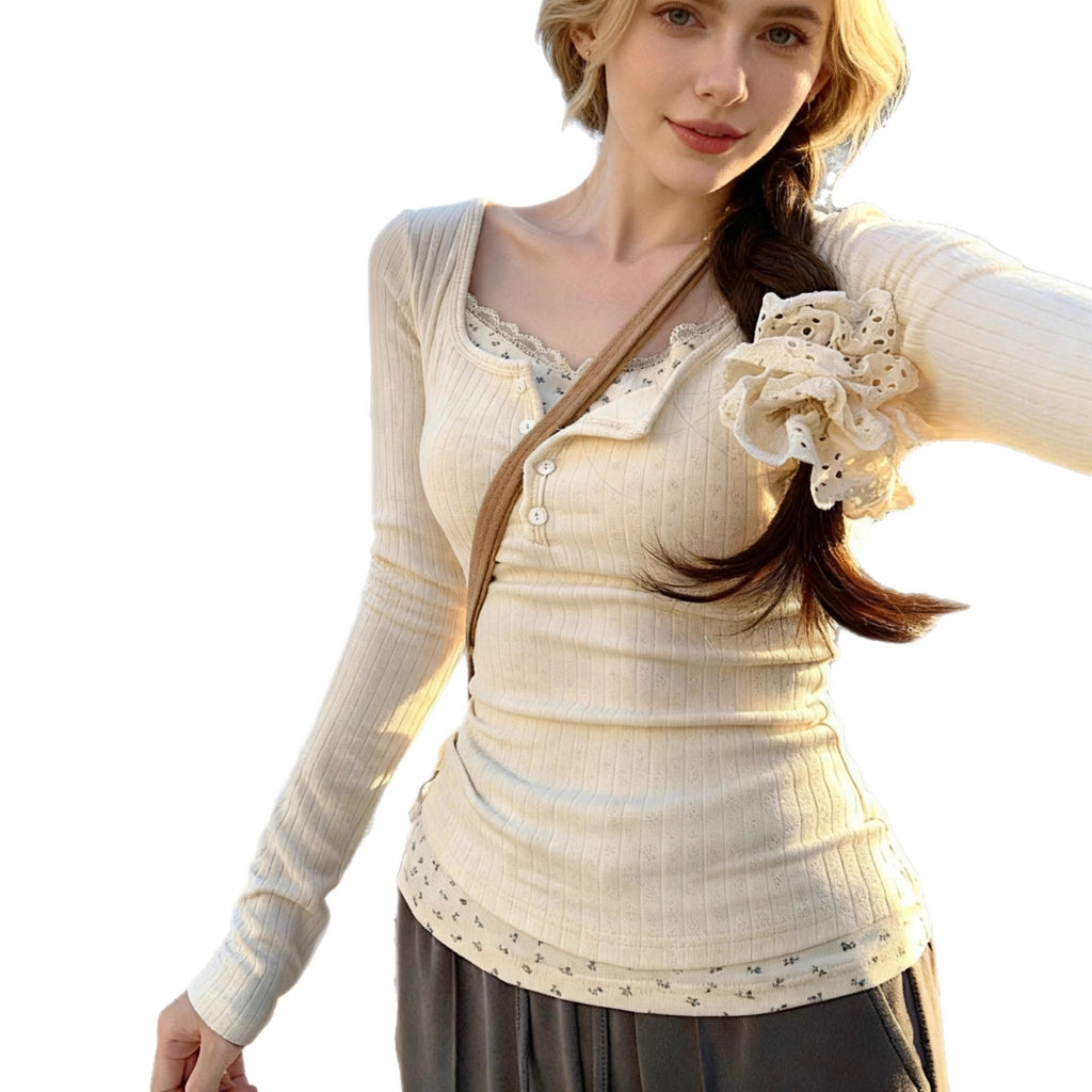 Blazer mit Blumenmuster und Spitze