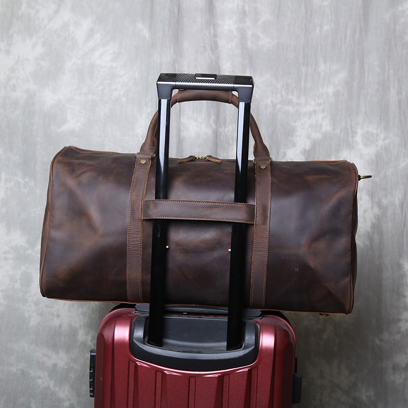 Retro-Reisetasche aus Crazy Horse Leder – Bild 2 | LuxeStyle