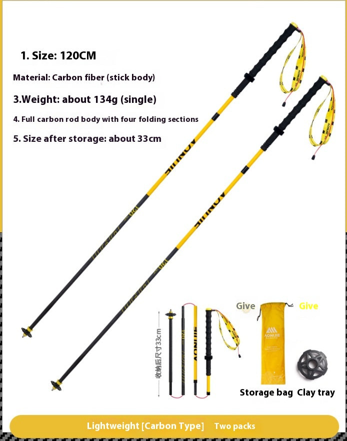 Zusammenklappbarer Carbon-Trekkingstock 110 cm – Bild 7 | LuxeStyle