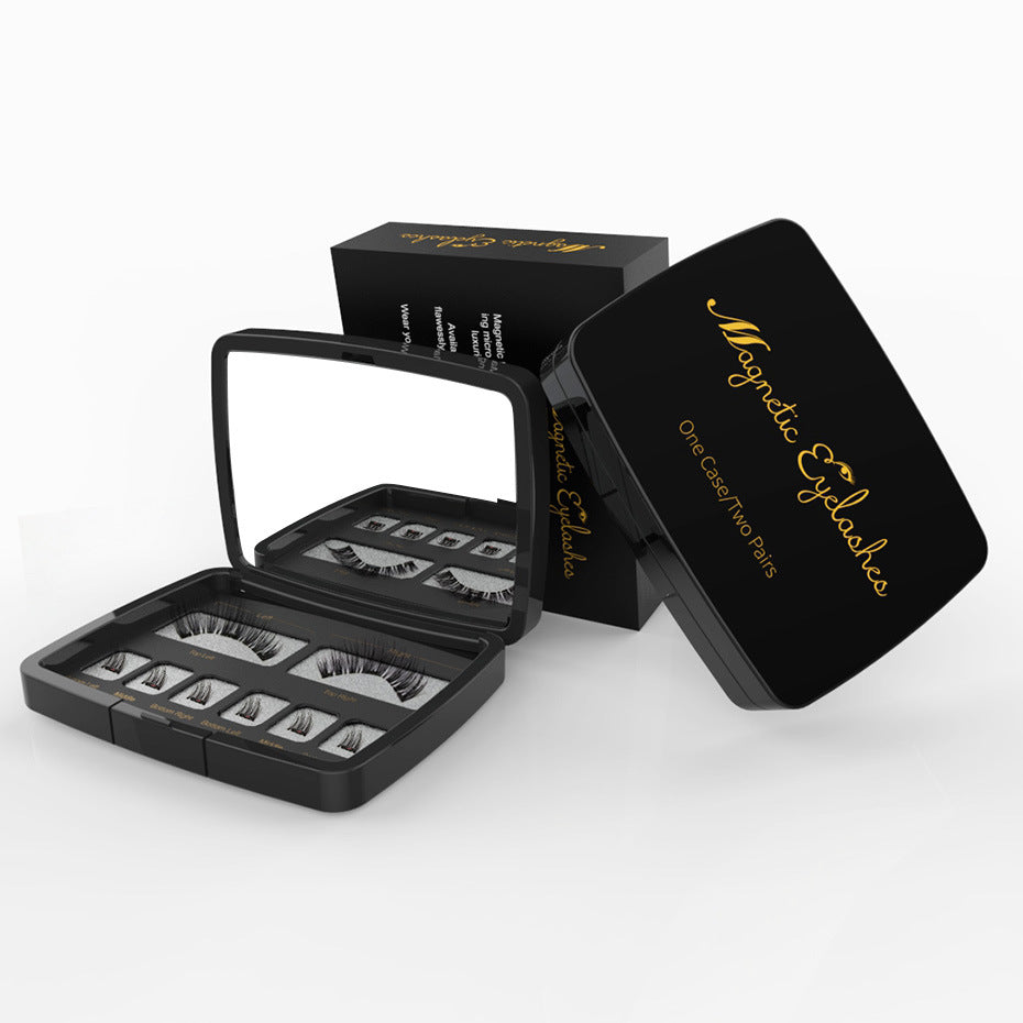 Magnetische Wimpern – 3+6 Cluster mit Spiegel
