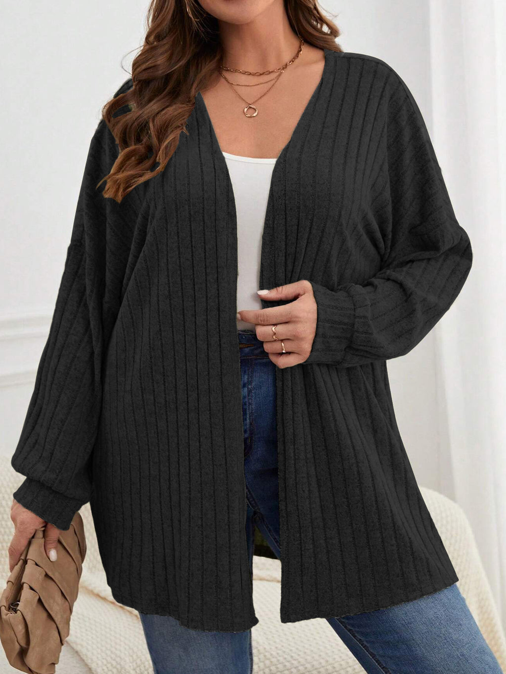 Lockere Strickjacke