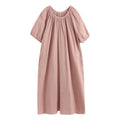 Loungewear-Kleid-Set mit Rundhals und 3/4-Ärmeln