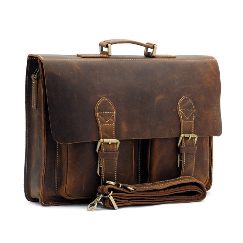 Crazy Horse Leder Umhängetasche – Bild 4 | LuxeStyle