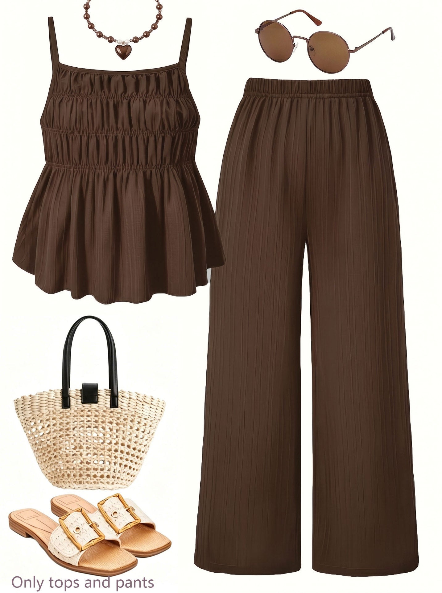Casual-Set mit Ruché-Textur