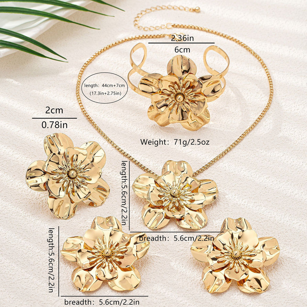 Retro Blumen Schmuckset – Ansicht 3