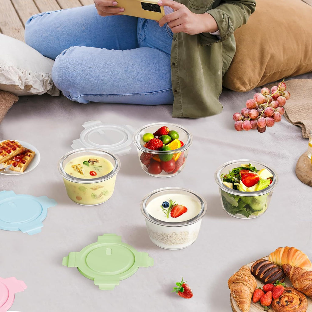 Glas-Lunchbox mit Fächern – 4er-Set – Bild 2 | LuxeStyle