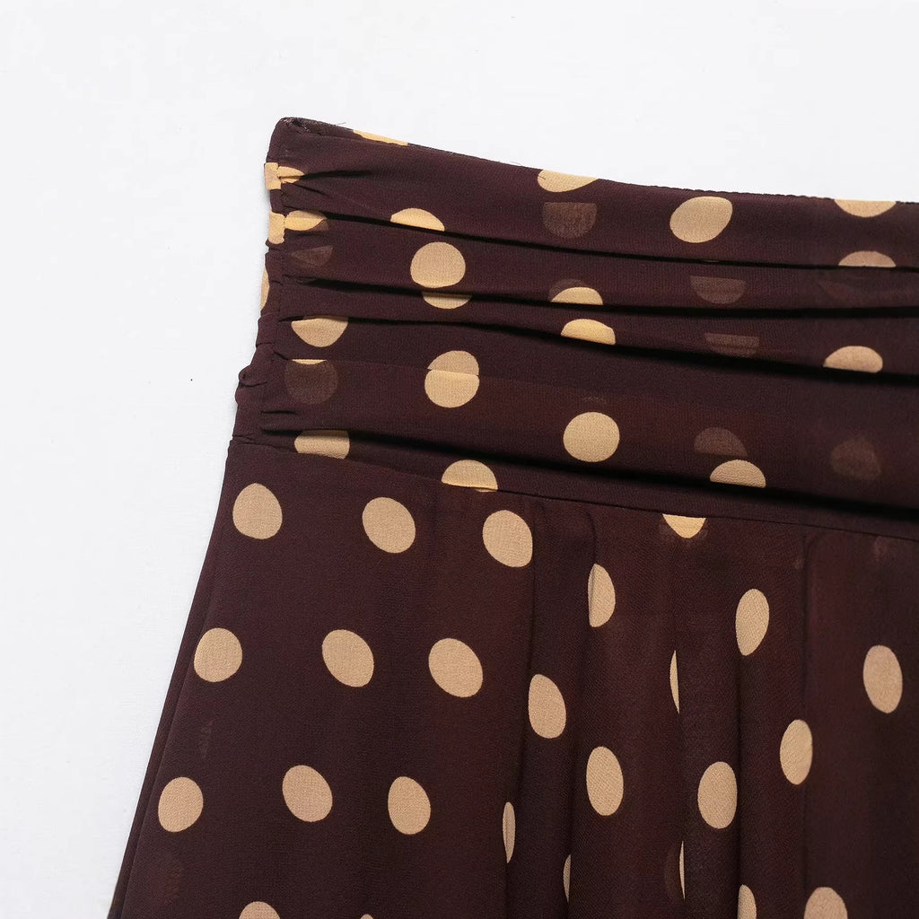 Asymmetrischer Polka-Dot A-Linien Rock