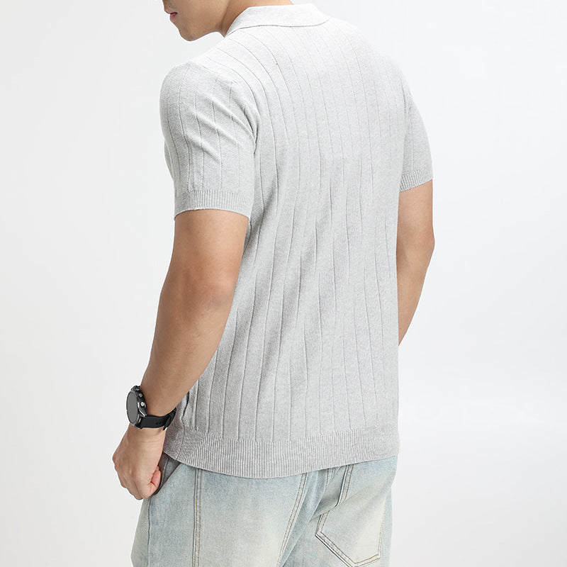 Herren-Hemdbluse Leicht-Luxus Strickmuster
